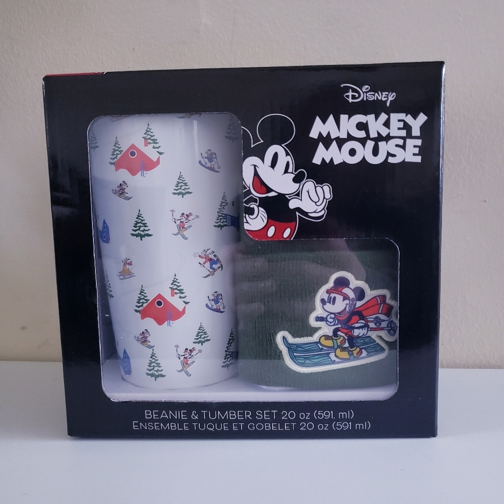 Disney NIB Mickey Mouse - Beanie & Tumbler Set - 20oz